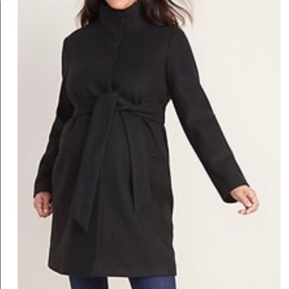 Maternity Funnel Neck Coat